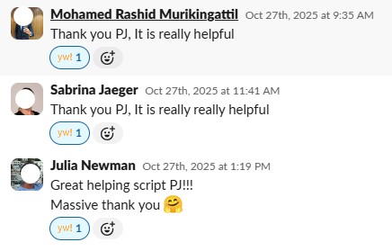 Team feedback on Auto Tagger tool